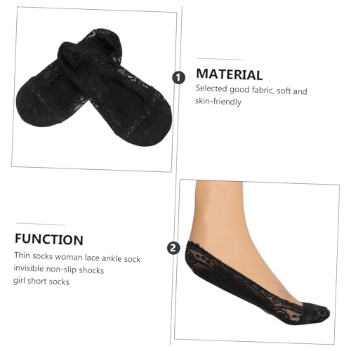 BESTYASH 10pairs Women Thin Lace Socks Short Ankle Socks for Flats Pumps High Heels Breathable and Comfortable4