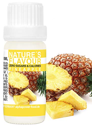 ALPHAPOWER FOOD Arôme alimentaire naturel ananas I liquide - gouttes aromatisantes et édulcorant sans sucre, 1x10ml goût délicieux, vegan liquid sweetener Flavour...