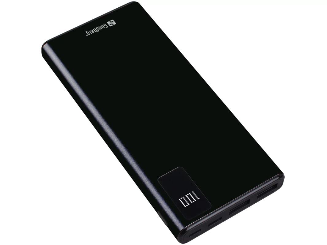 Sandberg Powerbank USB-C 20W 10000 | Fast Charging Technology | 4 Phone Charges | Power Delivery w 10000 mAH | Portable Charger | Dual Charging | Backup Battery w USB C, USB A | Mobile Power Bank