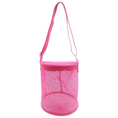 ZUJIABAO Bolsa organizadora de juguetes de malla para viajes a la playa con correa personalizable, resistente al agua, portátil, almacenamiento de viaje, organizadores de equipo de playa