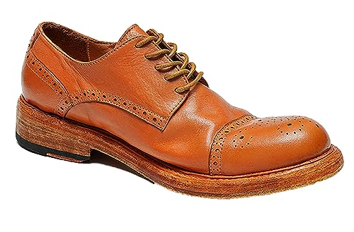 Santimon Oxfords Mens Formal Dress Shoes Genuine Leather Handcrafted Goodyear Shoes Brogues Derby Fashion Business Wedding Casual Prom Shoes for Men4