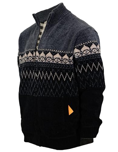 Gioberti Men's Knitted Chenille Cardigan Sweater with Flannel Lining4