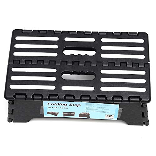 Portable Folding Step Stool, 5” Lightweight Half Step Raiser Heavy Duty Non Slip Plastic Step Stool Height Boost