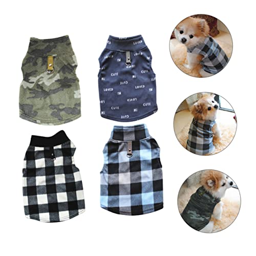 Kisangel 4 piezas ropa cálida para mascotas miniatura 6