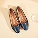 hash bubbie Women's Flats Shoes Ballet Flats Dress Shoes Comfortable PU Leather Slip on Shoes for Women(Navy .US8)