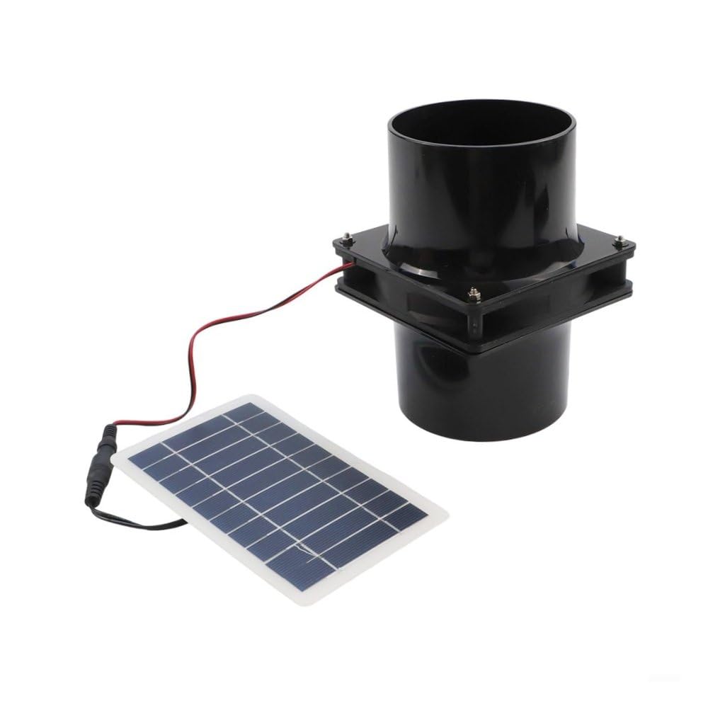 Extractor solar 10W para invernadero, ventilación autónoma 6 pulgadas