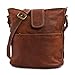 Produktbild LEABAGS Nicola Damen Handtasche aus echtem Leder im Vintage Look I Umhängetasche I Ledertasche I Schultertasche I 31x6x29cm I Braun