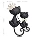 Ruikey Broche Creativo único Broche Negro Doble Gato Broches para Vestidos de...