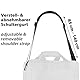 Ersatz Schultergurt gepolsterter Tragegurt für Reisetasche Fototasche LaptopTasche Tragetasche Koffer gurt 85 cm bis 140 cm verstellbar gepolstert Universal Ersatzteil drehbarer Karabiner, schwarz