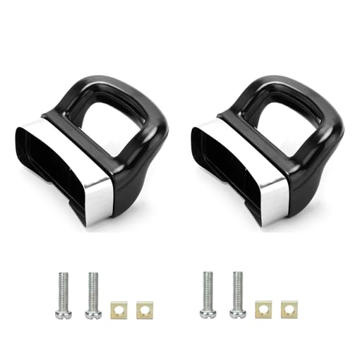 LIFTATAPA 2Pcs Pot Short Side Handle, Sauce Pot Handle Side, Metal Pressure Pan Handles Ear Replacement Pot Handles Cooker Steamer Suitable for 2 or 1 Hole Type(Black)