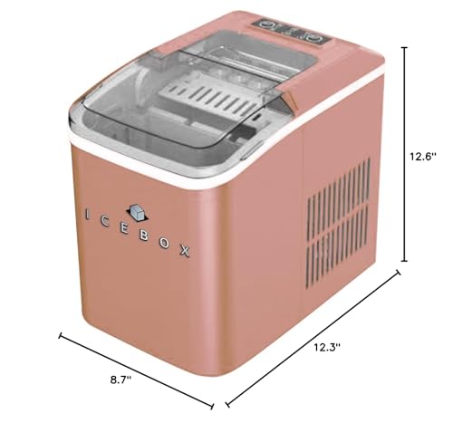 ICEBOX fabricadora de hielo 26 lb capacidad rojo miniatura 2