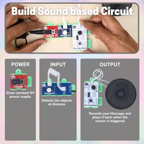 Image of WitBlox DIY Talking Robot Build Talking Based Projects STEM Robot Toys for Boys and Girls| DIY Audio Recording Kit with Mic & Speaker| Kids School Science Exhibition| Birthday Gift Age 8 9 10 11 12