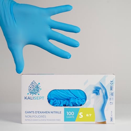 KALISEPT INTCO - boite de 100 - Gants Nitrile médical et de l’industrie de haute qualité, normes en vigueurs. (non poudrés)