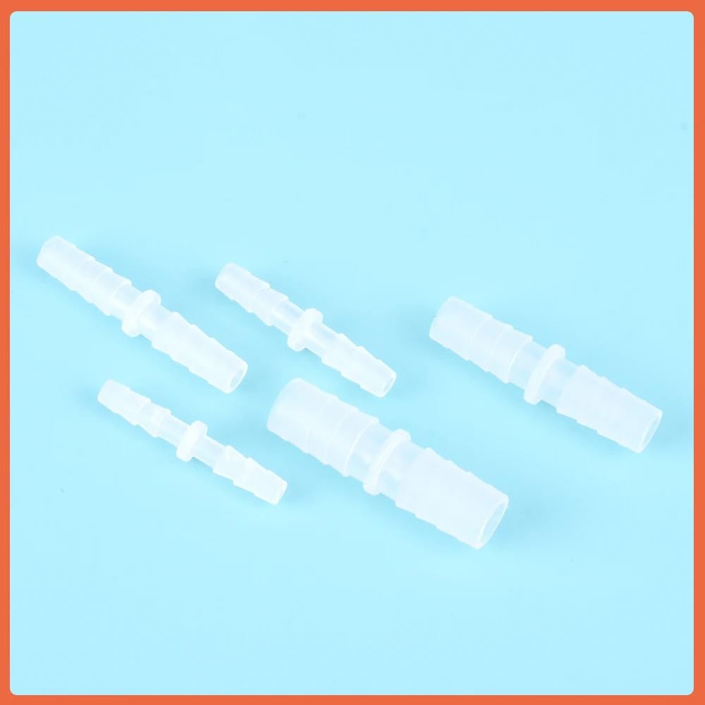Accesorio de tubería de PP de 1,6 mm a 25 mm, conector de manguera de flujo directo constante de polipropileno Pagoda for el hogar, jardín, acuario, transporte de fluidos.(50 Pcs,5.6mm)