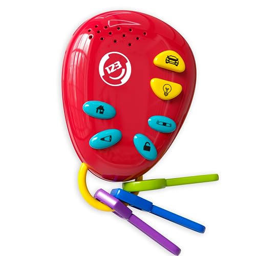 Lollipop Kids Car Keys Sensory BabyToy: Teething Keys, Baby Rattle, All in One! Sensory Toys for Babies and Toddlers. Adventure Ready Batteries Included