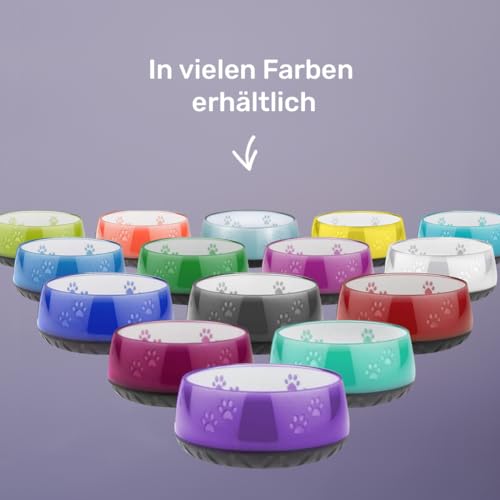 EHASO Hundenapf mit Pfötchen - Futter- und Trinknapf für kleine und große Hunde, unifarben