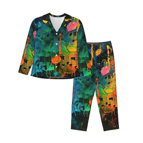Pyjama notes de musique femme pour des soirées cocooning confortables