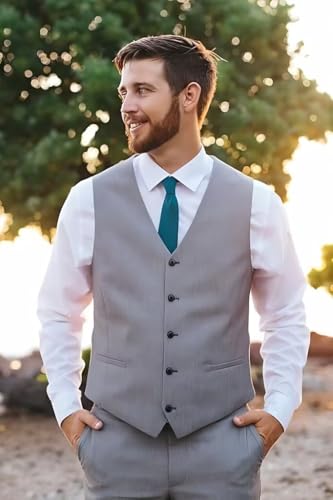 Men's 2 Piece Set Mens Suits Slim Fit Vest and Pants Set for Wedding Groom Formal2