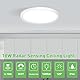 ALUSSO LED Deckenleuchte mit Radar Bewegungssensor, 18W Deckenlampe 3CCT 3000K 4000K 6500K 1600LM, IP44 Wasserdichte Badezimmer Lampe Flach für Wohnzimmer Schlafzimmer Küche Flur Garage, Rund Ø22cm
