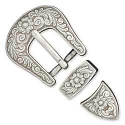 Western Rodeo Cowboy Decor Diablo 3 Piece Buckle Set For 1 1/2" Wide Leather