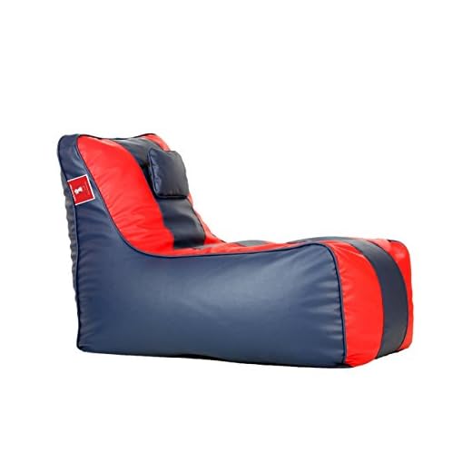 ComfyBean Bags Bean Bag Lounger XXXL Bean Bag Without Fillers Cover (Indigo and Red)