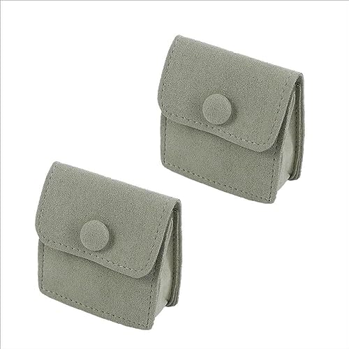Kopida 2 Pcs Velvet Jewelry Pouch Portable Exquisite Jewelry Gift Bags with Snap Button for Necklace Bracelet Rings Watch