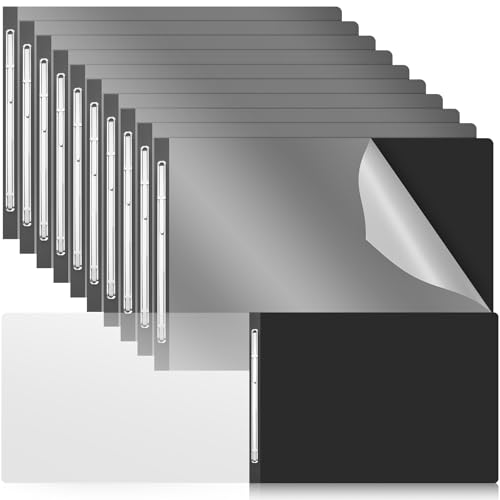 Zhanmai 10 Pcs 11x17 Inch Clear Front Report Covers, 3 Inch Capacity Plastic Presentation Folders with Prong Paper Fastener to Neatly Bind Reports Proposals Transcripts, Other Documents(Black) by Zhanmai - Used condition - US$7.23