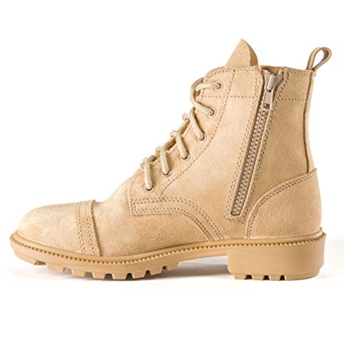 BURGAN 842 Short Combat Boot (Side Zipper) | Unisex High Lace Up Military Jungle Low Cut Style | Ankle Bootie | Genuine…