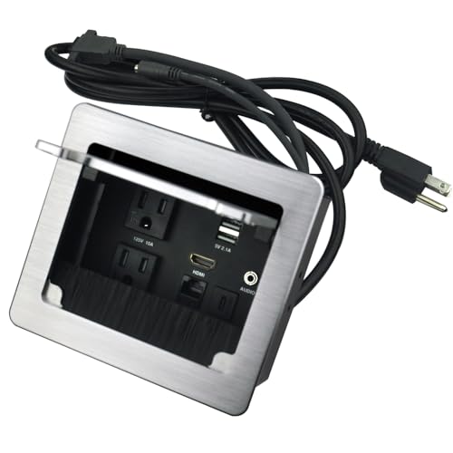 uVڑ{bNX ACd2 + USB[d2 + HDMI + 3.5mmI[fBI1 + USB-Cf[^ + RJ45(cat6) cp (Vo[)