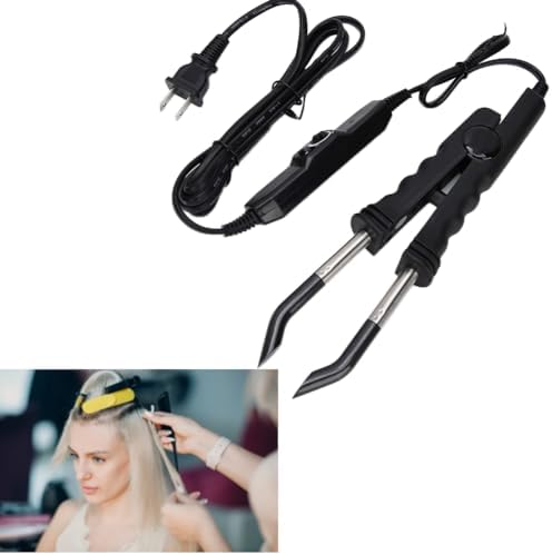 Miniatura 9 de ZJchao Hierro de extensión de cabello, extensiones de cabello portátil, conector de hierro de temperatura ajustable, herramienta de fusión para