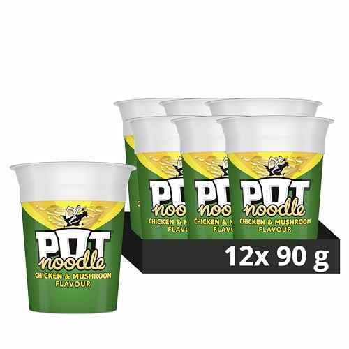 Pot Noodle Chicken and Mushroom 90 g (Pack of 12)