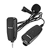Draadloos microfoonsysteem, UHF draadloze lavalier-microfoon met zender en ontvanger, 50 m bereik, lavalier…