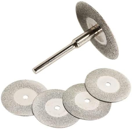 uptodateproducts 5 Pcs 25mm Diamond Cutting Discs Drill Bit Shank Rotary Tool Blade Dhan Distributors