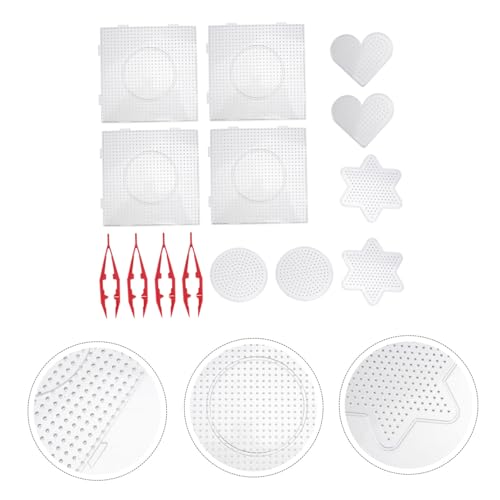 ifundom 42 Peças mini pegboards de contas derretidas ferramenta de contas de artesanato para criança