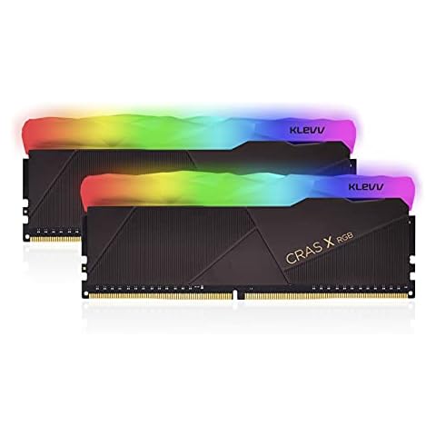 KLEVV CRAS X RGB DDR4 16GB (2x8GB) 3200MHz CL16 1.35V Gaming Desktop Ram Memory SK Hynix Chip XMP 2.0 Ready (KD48GU880-32A160X) Cover