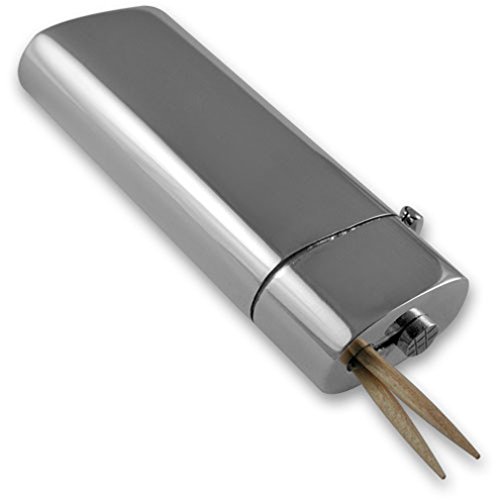 Distributeur de cure-dents en argent sterling porte-cure-dents de table en métal précieux 925
