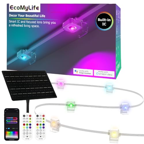 Luces exteriores para casa inteligentes RGB de 30 metros con tira LED impermeable IP67
