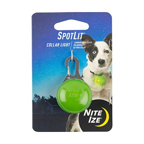 Nite Ize SpotLit Clip-On LED Light with Carabiner, Weather Resistant, Lime