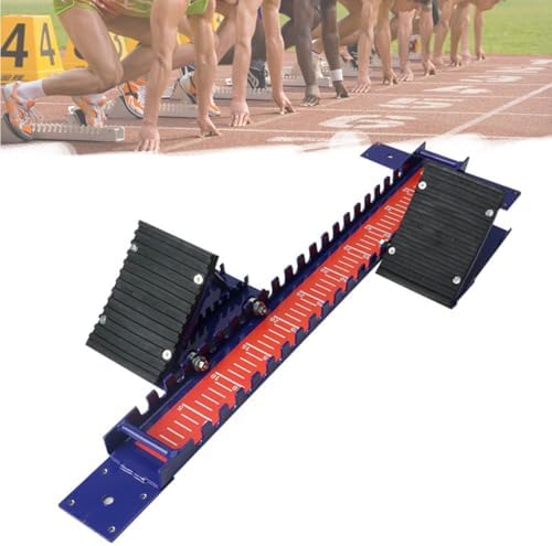 Adjustable Starting Block for Track and Field, Lightweight Aluminum Alloy, Anti-Slip Pad, Includes Card Ruler, Perfect for Athletes and Coaches