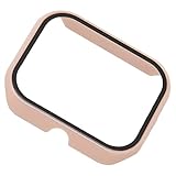 ZJchao Housse de Montre, Botier D'cran de Montre Intelligente, Housse de Protection de Montre PC Verre tremp Couverture Complte Montre Vitrine pour Haylou RS4 (Rose Sakura)