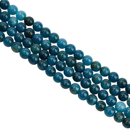 GOMAKERER About 126 Pcs Blue Apatite Beads
