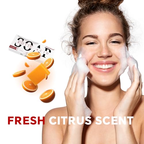Orientleaf Sapone All'acido Cogico, Saponetta Alla Curcuma Per Macchie Scure, Profumo Fresco Di Agrumi, Delicato Per Viso E Corpo Con Vitamina C, Burro Di Karité, Retinolo, Olio D'oliva, Collagene - 7