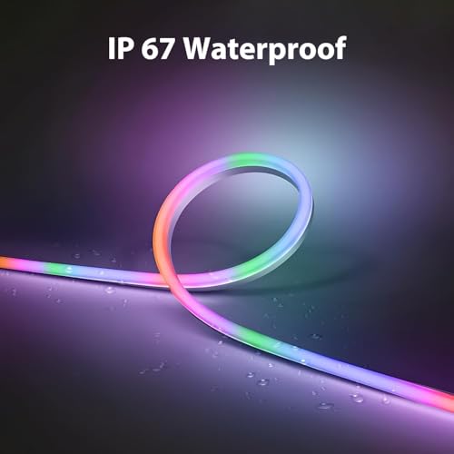 Image of SKYBUCKET15ft LED Lights for TV 32-65 Inch | RGB TV Backlight Strip with Music Sync, Bluetooth App & Remote | USB Powered Bias Lighting for Gaming, Bedroom, Smart TV & Home Theater (Neon Strip Light)