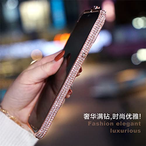 Cadre Métal iPhone 11 Pro Coque Luxury Diamond Strass Brillants Noir - 3