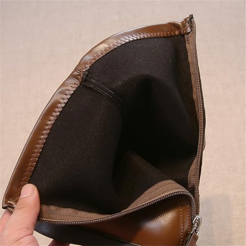 Boots for Girls Zipper PU Leather Riding Boots Fashion Mid Calf Waterproof Winter Warm Fashion Snow Boot for Kids4