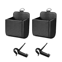 pzihao 2 Stück Auto Organizer Interieur Aufbewahrungsbeutel Auto Air Vent Outlet Organizer Storage Multifunktions Tasche PU Leder für Schlüssel, Münzen