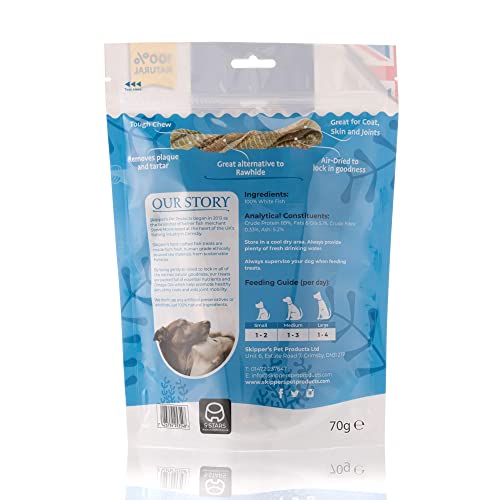 SKIPPER'S Dental Fish Skin Twists, Handmade & Gently Air Dried, Essential Omega Oils - Image 2