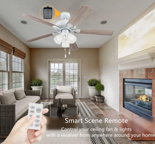 Nexete JF-08 Universal Ceiling Fan Remote Control Kit,Wireless Wall Mounted Remote Control Switch & Receiver Replacement thumb #1