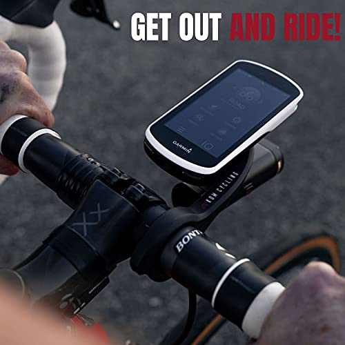 KOM Cycling CM06 Support d'ordinateur GoPro à libération Rapide pour Ordinateurs de vélo Wahoo et Garmin Support vélo Compatible avec Edge 1040, Elemnt Roam et Autres