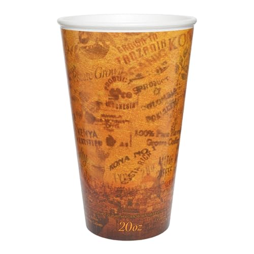 20 Oz Foam Hot / Cold Cups in Brown / Black